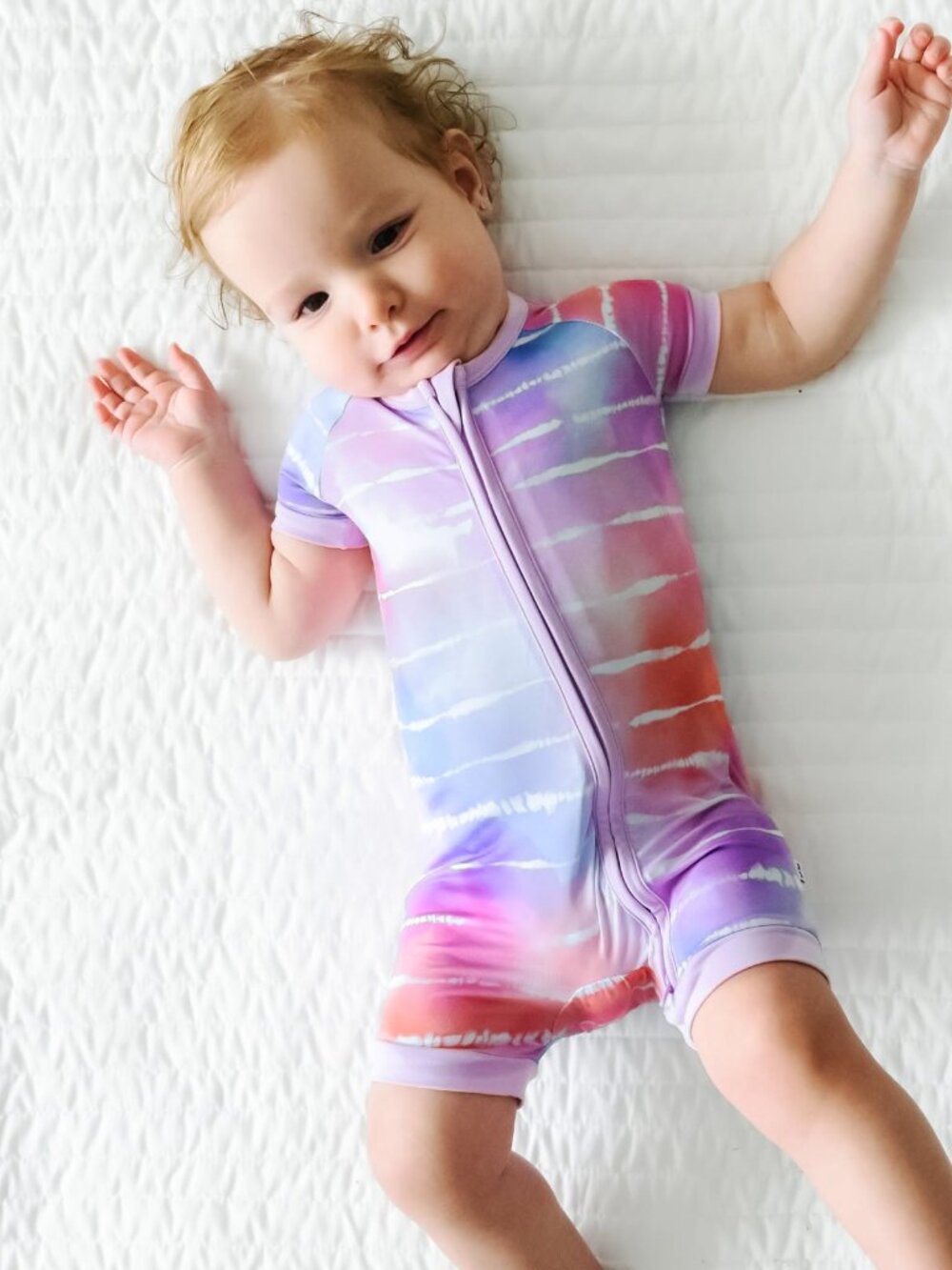 Little Sleepies Pastel Tie Dye Dreams Shorty Zippy 6-12 Months